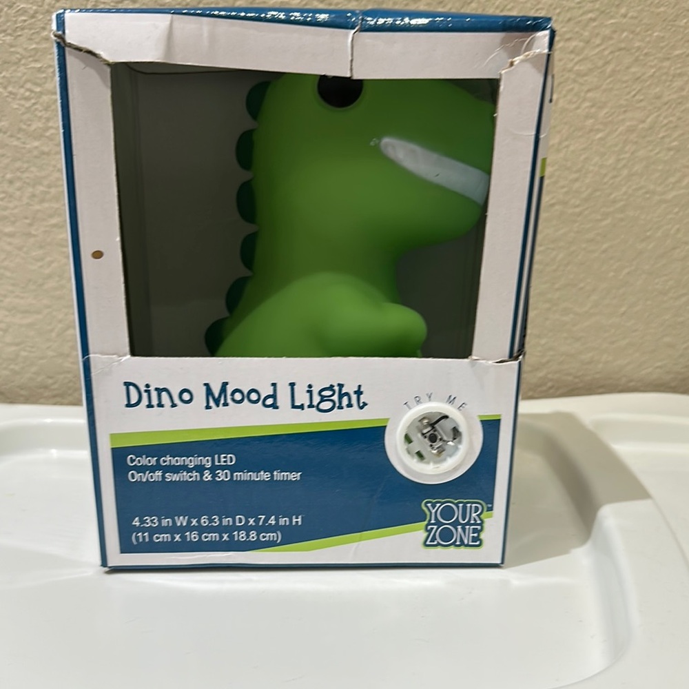Green Dino Mood Color Changing Light w/ timer